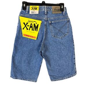 Vintage X-AM Jean Shorts Mens Size 28 NWT Denim 26x12 90s Hip Hop Retro Skater